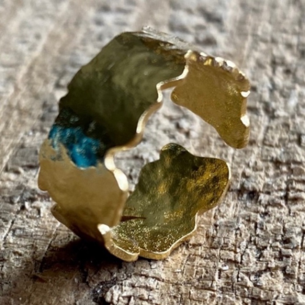 🎉HP🎉Last one Estrella & Luna 18K Gold leaf boho ring - Picture 3 of 9